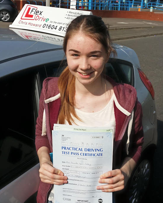 Samatha Tidbury passed with Flexdrive Driving School