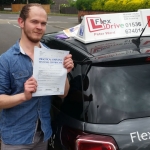 Chris Henson passes his test having taken diving lessons with Flexdrive driving school