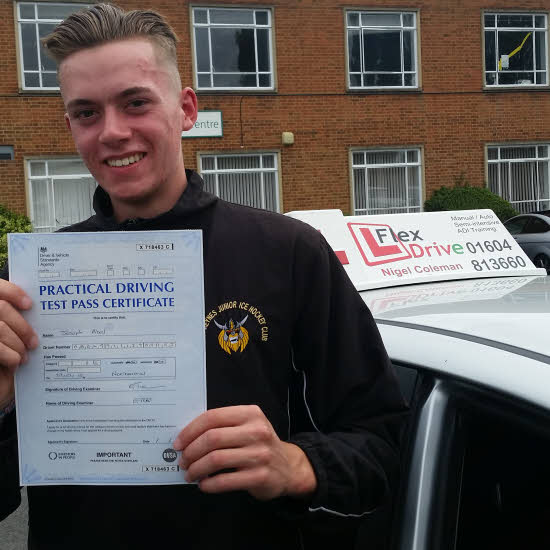 Driving Lessons Wollaston | Joe Abel Passes 1st time with Flexdrive Driving School