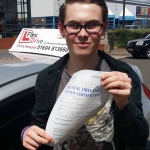 Liam Dickson passed with Flexdrive Driving School