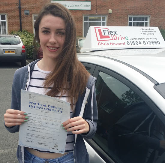 Lucy passes first time having taken driving lessons with Flexdrive Driving School