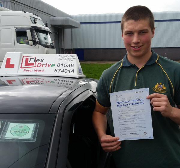 Driving Lessons Rushden -Zak Passes 1st time with Flexdrive Driving Shool