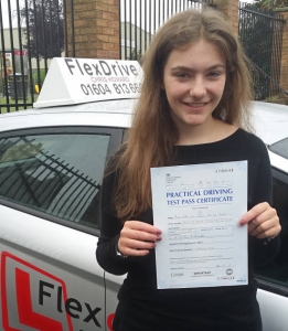 Driving Lessons Northampton | Katie passed having taken driving lessons with Flexdrive Driving School