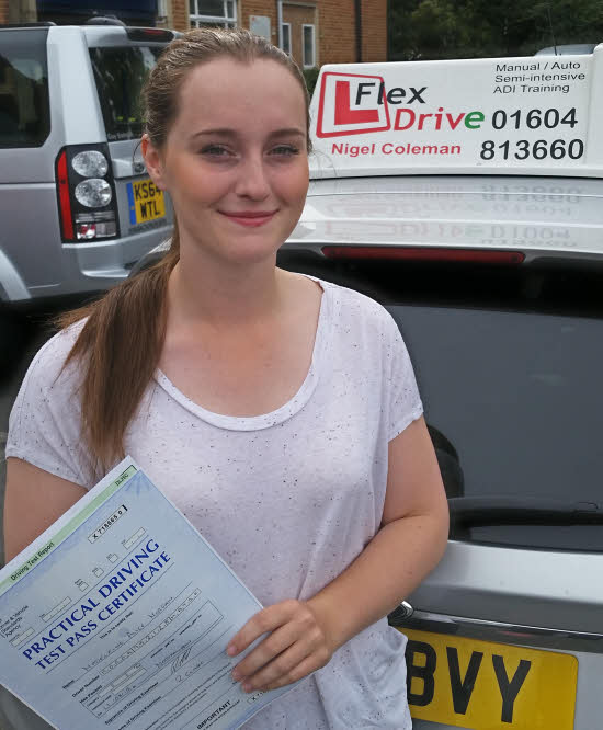 Driving lessons earls barton | maddy passed 1st time with flexdrive driving school