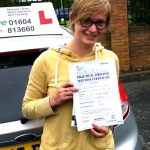 Driving lessons wellingborough | Sarah Chisnall from Wollaston passes having taken driving lessons with Flexdrive Driving school