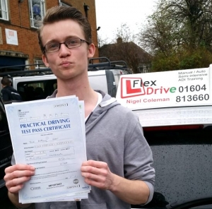 Driving lessons Northampton | Jack passes 1st time having taken driving lessons with Flexdrive Driving School