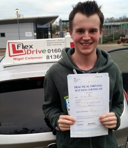 Driving Lessons in Wellingborough | Ryan Symonds passed first time with Flexdrive Driving School