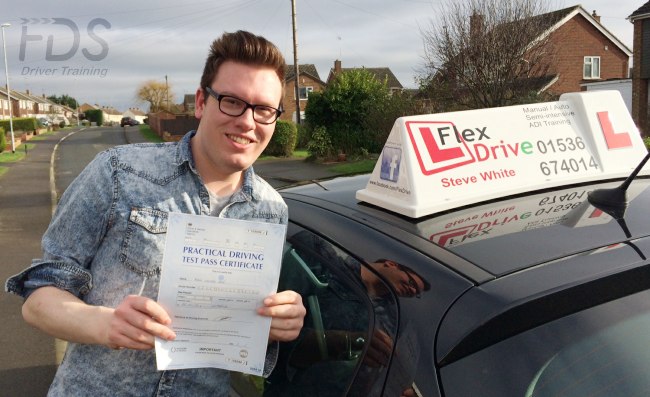 Driving lessons in Wellingborough | adam passes 1st time with Flexdrive Driving School