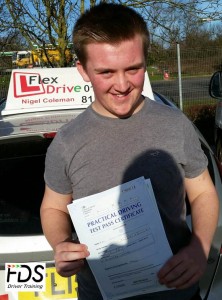 Driving Lessons Kettering | Kyle Draper passed first time with Flexdrive Driving School