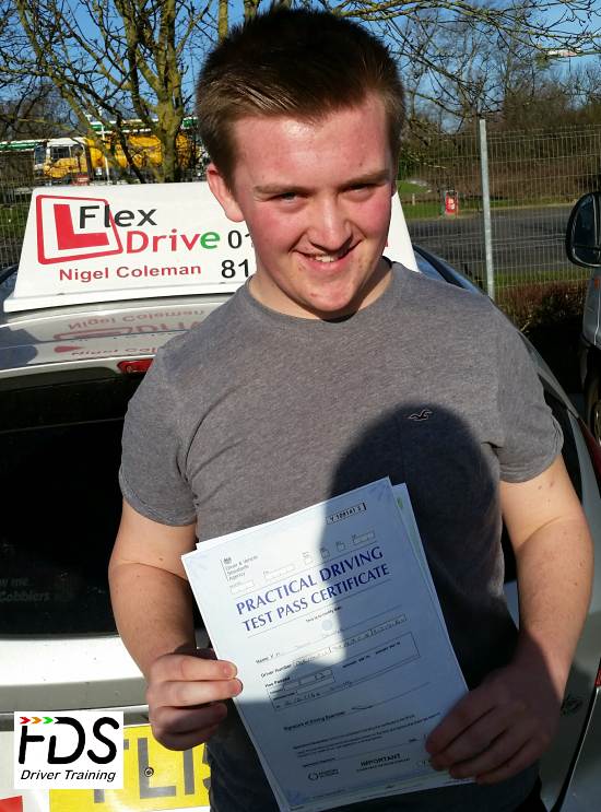 Driving Lessons Kettering | Kyle Draper passed first time with Flexdrive Driving School