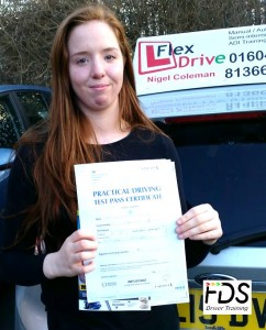 Driving Lessons Northampton | Lauren passed with Flexdrive Driving School