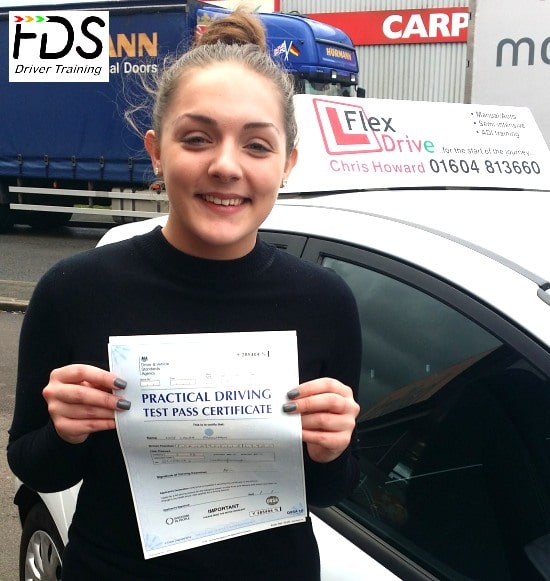 Driving lessons in Wellingborough | laura passes with Flexdrive Driving School