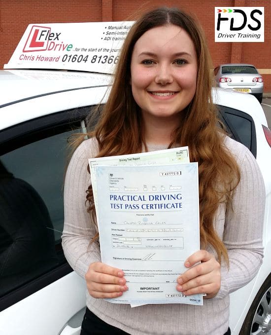 Driving Lessons in Wellingborough | Caly passes with Flexdrive Driving School