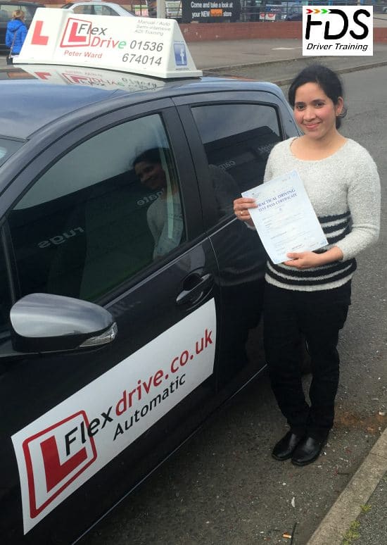 Driving Lessons in Wellingborough and Rushden | Gini passed 1st time with Flexdrive Driving School