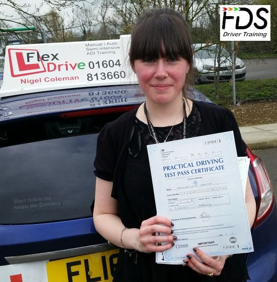 Driving Lessons in Wellingborough | Kayleigh passed with Flexdrive Driving School