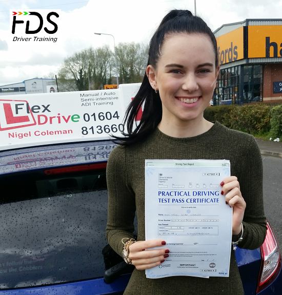 Driving Lessons in Wellingborough | Megan passed with Flexdrive Driving School