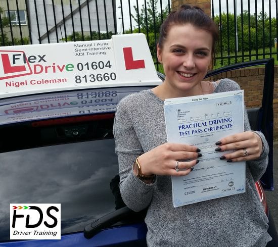 Driving Lessons Northampton | Jodie passes 1st time with Flexdrive Driving School