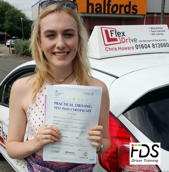 Driving Lessons in Wellingborough | Hollie passed 1st time with Flexdrive Driving School