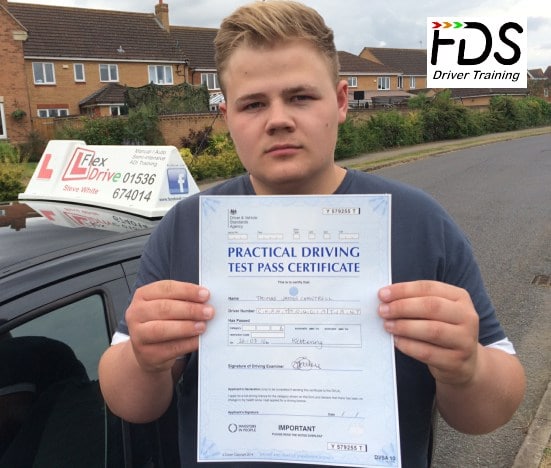 Driving Lessons in Kettering | Tom Chantrell passes first time with Flexdrive Driving School