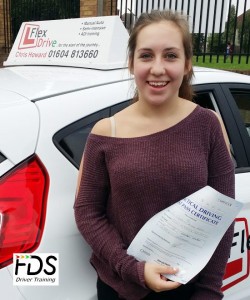 Driving lessons in Northampton | Charlotte passes 1st time with Flexdrive Driving School