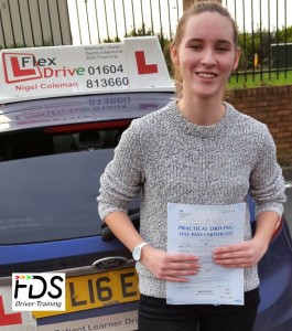 Driving Lessons in Northampton | Becca passed 1st time with Flexdrive Driving School