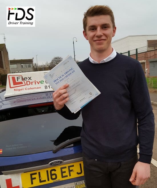 Driving Lessons in Wellingborough | Cameron Stearn passed with Flexdrive Driving School