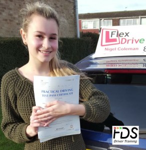 Driving lessons Wellingborough | Aga passed with Flexdrive Driving School