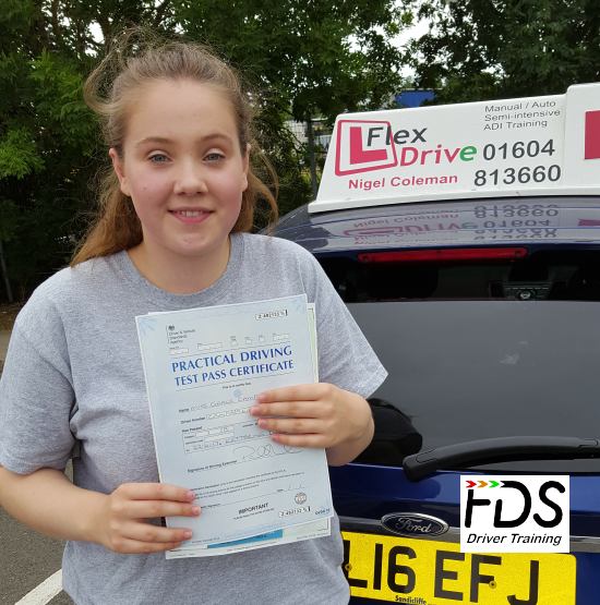 Driving Lessons in Kettering | Grace passed with Flexdrive Driving School