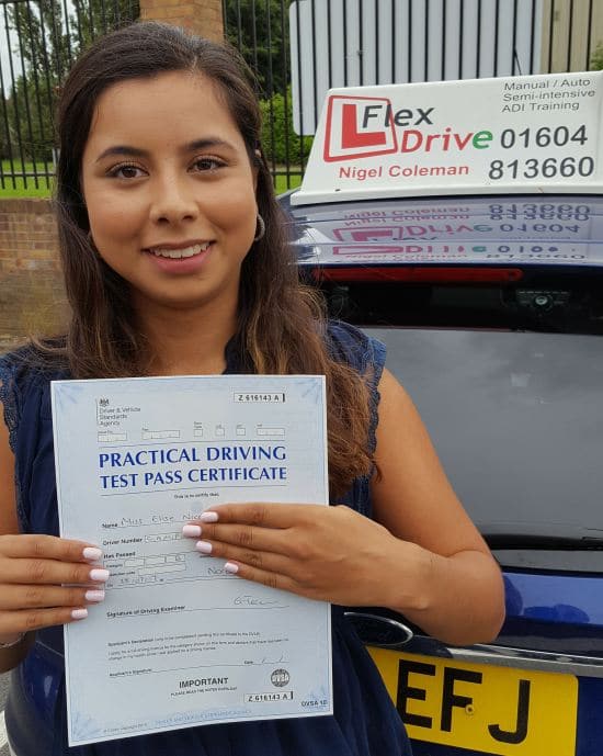 Driving Lessons in Northampton | Elise passed with Flexdrive Driving School