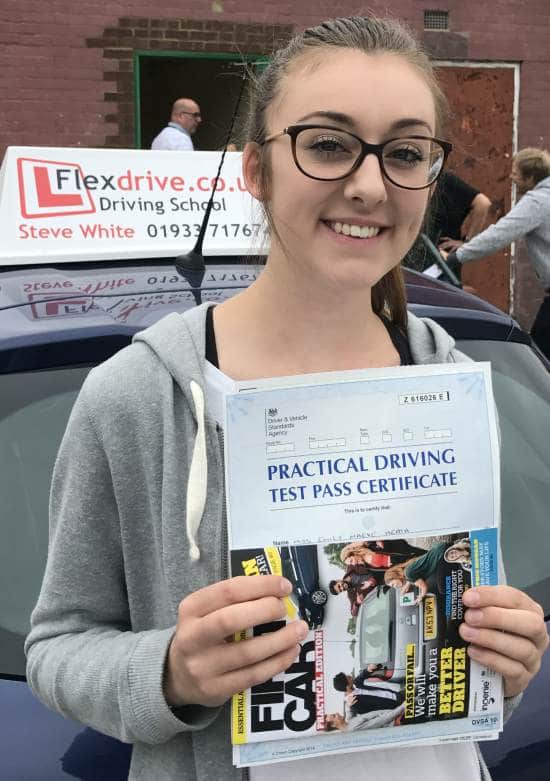 Driving lessons in Wellingborough | Emily passed with Flexdrive Driving School