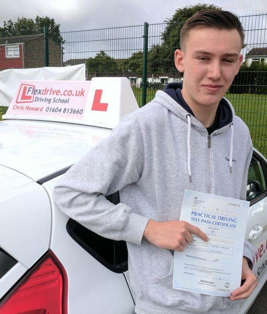 Driving Lessons in Wellingborough | James Cox passed with Flexdrive Driving school