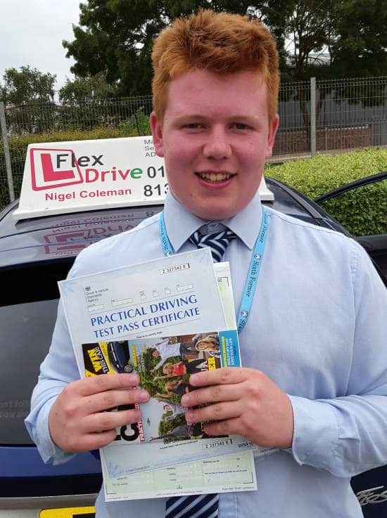 Driving Lessons in Kettering | Ryan passed with Flexdrive Driving School