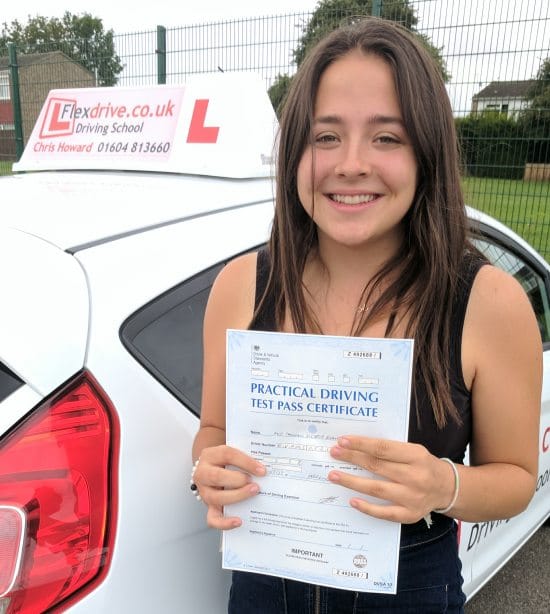 Driving Lessons in Wellingborough | Shannon passed with Flexdrive Driving School