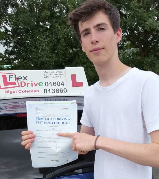 Driving Lessons in Kettering | Tom passed with Flexdrive driving school