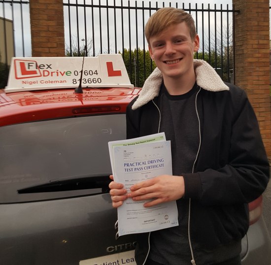 Driving Lessons in Northampton | Patrick passes with Flexdrive Driving School