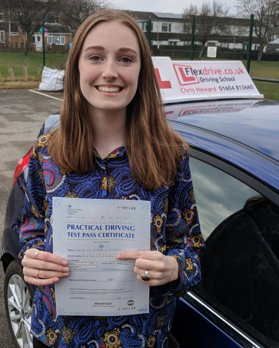 Driving Lessons in Wellingborough | olivia passed 1st time with Flexdrive Driving School