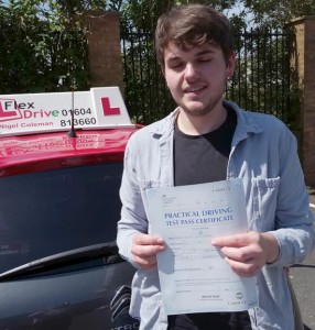 Driving Lessons Northampton | Gage passed with Flexdrive Driving School