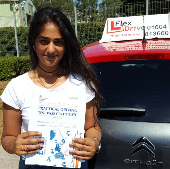 Driving Lessons in Kettering | Demi passed with Flexdrive Driving School