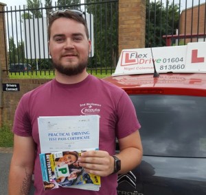 Driving lessons Northampton | Grant passe 1st time with Flexdrive Driving School