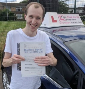 Driving Lessons Wellingborough | Kevin Baker passed 1st time with Flexdrive Driving School