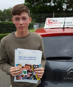 Driving Lessons in Kettering |  Thomas passed with Flexdrive Driving School 