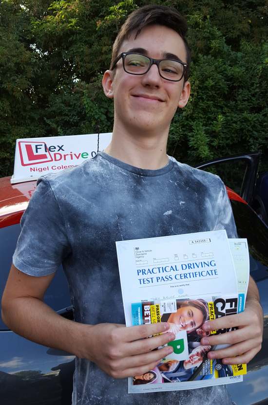 Driving Lessons in Northampton | Toby passed with Flexdrive Driving School