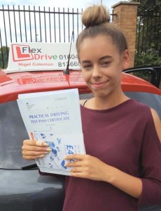 Driving Lessons Northampton | Taylor passed with Flexdrive Driving School