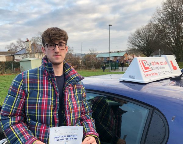 Driving Lessons in Kettering | Alex passed 1st time with Flexdrive Driving School