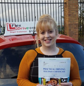 Driving Lessons in Northampton | Becca passed 1st time with Flexdrive Driving School