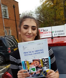 Driving Lessons in Northampton | Mia passed 1st time with Flexdrive Driving School