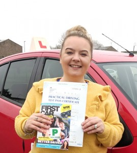 Automatic Driving Lessons in Wellingborough | Clare passed 1st time with Flexdrive Driving School