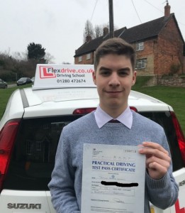 Driving Lessons in Buckingham | Dominic passed with Flexdrive Driving School