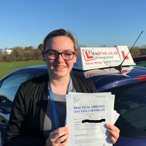 Driving Lessons Wellingborough | Ellie passed 1st time with Flexdrive Driving School