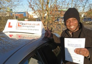 Automatic Driving Lessons in Kettering | Moussa passed 1st time with Flexdrive Driving School